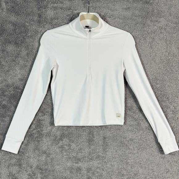 Vuori Tops - Vuori Studio Half Zip White Jacket Long Sleeve Size S